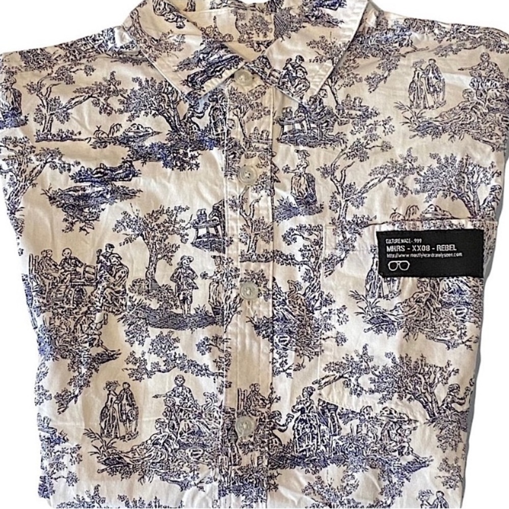 Mostly Heard Rarely Seen Skeleton Ghost Button Sh… - image 1